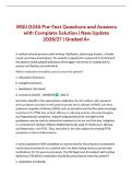 WGU D345 Pre-Test Questions and Answers with Complete Solution &vert; New Update 2026&sol;27 &vert; Graded A&plus;