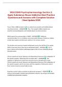 WGU D345 Psychopharmacology Section 2&colon; Apply Substance Abuse Addiction Best Practice Questions and Answers with Complete Solution &vert; New Update 2026