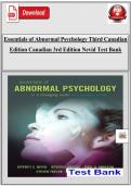 Abnormal Psychology in a Changing World 3rd Edition &ndash; Nevid &vert; Test Bank & Study Guide 