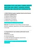Oklahoma State Law Exam Questions and Correct Answers