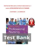 LEDDY & PEPPER&rsquo;S PROFESSIONAL NURSING 10TH EDITION BY LUCY HOOD &ndash; CHAPTERS 1&ndash;22 COMPLETE TEST BANK AND PRACTICE QUESTIONS A&plus; VERIFIED  