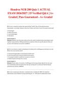 Hondros NUR 200 Quiz 1 ACTUAL EXAM 2026&sol;2027 &vert; 25 Verified Q&A &vert; A&plus; Graded &vert; Pass Guaranteed - A&plus; Graded