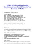 PNR 205 EXAM 3 Actual Exam Complete Questions and Answers Detailed Rationales Pass Guaranteed - A&plus; Graded