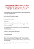 Hondros Nursing NUR 150 Exam 2 ACTUAL EXAM 2026&sol;2027 &vert; Study Guide &vert; 110 Verified Q&A &vert; A&plus; Graded &vert; Pass Guaranteed
