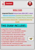 WGU C165 &ndash; Integrated Physical Sciences Exam 2026&ndash;2027 &vert; Latest Objective Assessment Questions & Verified Correct Answers &vert; Complete Physics&comma; Chemistry & Earth Science Study Guide &vert; Updated OA Exam Prep Bundle
