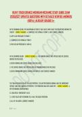 HEAVY TRUCK BRAKES MICHIGAN MECHANIC STUDY GUIDE EXAM &NewLine;2026&vert;2027 UPDATED QUESTIONS WITH DETAILED VERIFIED ANSWERS &NewLine;&lpar;100&percnt;&rpar; &vert; ALREADY GRADED A&plus; 