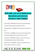 ECPI BIO 116 Chapter 19 Exam Questions and Correct Answers 2026 &vert; 25&plus; Respiratory System & Gas Exchange Questions &vert; Pulmonary Ventilation&comma; Lung Volumes & Respiration &vert; ECPI University