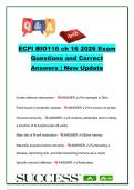 ECPI BIO 116 EXAM COMPLETE PACKAGE DEAL