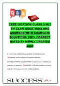 Certification Class 3 HLT TN Exam 2026 &ndash; 100&plus; Questions & Verified Answers &vert; Tennessee Horticulture&comma; Turfgrass&comma; Pest Control & Pesticide Applicator Certification
