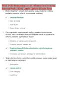 WGU D430 Fundamentals of Information Security &NewLine;Success Pack 2026 &vert; Latest Update &vert; Exam Prep