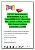 RN VATI Comprehensive Predictor Form A&comma; B & C 2026 &ndash; 500&plus; Questions & Verified Answers &vert; NCLEX-RN Review&comma; Med-Surg&comma; Pharmacology&comma; Pediatrics & Mental Health Nursing