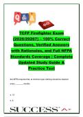 TCFP Firefighter Exam 2026&sol;2027 &ndash; 1000&plus; Verified Questions & Answers with NFPA Standards Coverage &vert; Texas Commission on Fire Protection