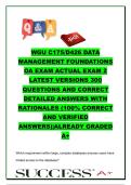 WGU C175 DATA MANAGEMENT EXAM COMPLETE PACKAGE DEAL