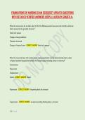 FOUNDATIONS OF NURSING EXAM 2026&vert;2027 UPDATED QUESTIONS &NewLine;WITH DETAILED VERIFIED ANSWERS &lpar;100&percnt;&rpar; &vert; ALREADY GRADED A&plus;