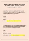 NERC RC EXAM ACTUAL EXAM 2026 &vert; ALL QUESTIONS AND CORRECT ANSWERS &vert; GRADED A&plus; &vert; VERIFIED ANSWERS &vert; BRAND NEW VERSION&excl;