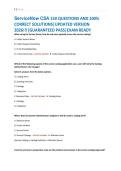 ServiceNow CSA 150 QUESTIONS AND 100&percnt; &NewLine;CORRECT SOLUTIONS&vert;UPDATED VERSION &NewLine;2026&excl;&excl;&excl;&vert;GUARANTEED PASS&vert;EXAM READY 