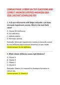 COMSAE Phase 1 Form 104 Test Questions and Correct Answers