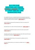 BLS CPR EXAM 2 QUESTIONS AND VERIFIED CORRECT ANSWERS GRADED A&plus; -LATEST 2026-2027- 100- GUARANTEED PASS&period;docx&NewLine;&NewLine;&NewLine;BLS CPR EXAM 2 QUESTIONS AND VERIFIED CORRECT ANSWERS GRADED A&plus; -LATEST 2026-2027- 100- GUARANTEED PASS&period;docx&NewLine;&NewLine;