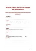 Michigan Builders License Exam Questions and Verified Answers&period;