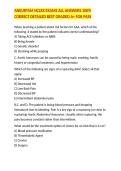 ANEURYSM NCLEX EXAMS ALL ANSWERS 100&percnt; CORRECT DETAILED BEST GRADED A&plus; FOR PASS