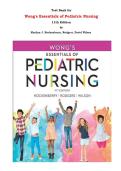 Test Bank -  Wong's Essentials of Pediatric Nursing 11th Edition by Marilyn J&period; Hockenberry&comma; Rodgers&comma; David Wilson  &vert; Chapter 1 &ndash; 31&comma; Latest Edition&vert;