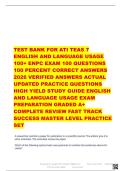 TEST BANK FOR ATI TEAS 7 ENGLISH AND LANGUAGE USAGE 100&plus; ENPC EXAM 100 QUESTIONS  100 PERCENT CORRECT ANSWERS 2026 VERIFIED ANSWERS ACTUAL UPDATED PRACTICE QUESTIONS HIGH YIELD STUDY GUIDE ENGLISH AND LANGUAGE USAGE EXAM PREPARATION GRADED A&plus; COMPLETE REV