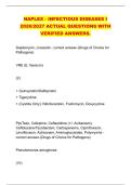 NAPLEX - INFECTIOUS DISEASES I &NewLine;2026&sol;2027 ACTUAL QUESTIONS WITH &NewLine;VERIFIED ANSWERS&period;