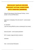 ONCOLOGY NAPLEX REVIEW &NewLine;2026&sol;2027 ACTUAL QUESTIONS &NewLine;WITH VERIFIED ANSWERS&period;
