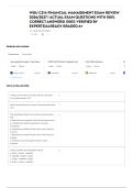 WGU C214 FINANCIAL MANAGEMENT EXAM REVIEW 2026&sol;2027 &vert; ACTUAL EXAM QUESTIONS WITH 100&percnt; CORRECT ANSWERS&vert; &lpar;100&percnt; VERIFIED BY EXPERTS&rpar;ALREADY GRADED A&plus;