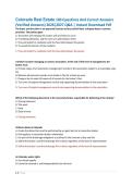 Colorado Real Estate 100 Questions And Correct Answers &NewLine;&lpar;Verified Answers&rpar; 2026&vert;2027 Q&A &vert; Instant Download Pdf