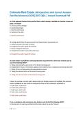 Colorado Real Estate 100 Questions And Correct Answers &NewLine;&lpar;Verified Answers&rpar; 2026&vert;2027 Q&A &vert; Instant Download Pdf 
