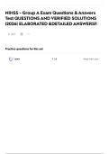 NIHSS - Group A Exam Questions & Answers Test QUESTIONS AND VERIFIED SOLUTIONS &vert;2026&vert; ELABORATED &DETAILED ANSWERS&excl;&excl;