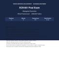 ECN 801 Final Exam Actual Exam 2026&sol;2027 &vert; Complete Exam-Style Questions &vert; 100&percnt; Verified &ndash; Detailed Rationales &ndash; Pass Guaranteed &ndash; A&plus; Graded&NewLine;&NewLine;