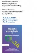 BUNDEL Klinische Psychologie&colon; Geslaagde HBO Scriptie &plus; complete samenvattingen Thewissen en Van der Molen