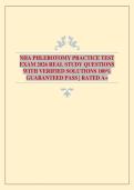 NHA PHLEBOTOMY PRACTICE TEST EXAM 2026 REAL STUDY QUESTIONS WITH VERIFIED SOLUTIONS 100&percnt; GUARANTEED PASS &vert; RATED A&plus;