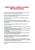 NURS 142 Exam 1 Graded A&plus; &lpar;Verified&rpar; 100&percnt; Solved Correctly