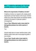 BIOD 171 ESSENTIAL MICROBIOLOGY PORTAGE &NewLine;LEARNING MODULE 4 EXAM WITH SOLUTIONS 
