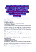 CESSWI Part 2 EXAM QUESTIONS &NewLine;WITH CORRECT SOLUTIONS&vert;&vert;100&percnt; &NewLine;GUARANTEED PASS&vert;&vert;UPDATED &NewLine;2026&sol;2027 SYLLABUS&vert;&vert;ALREADY &NewLine;GRADED A&plus;&vert;&vert;<<NEWEST &NewLine;VERSION>> 