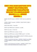 CREST CPSA EXAM QUESTIONS WITH &NewLine;CORRECT SOLUTIONS&vert;&vert;100&percnt; &NewLine;GUARANTEED PASS&vert;&vert;UPDATED &NewLine;2026&sol;2027 SYLLABUS&vert;&vert;ALREADY &NewLine;GRADED A&plus;&vert;&vert;<<NEWEST &NewLine;VERSION>> 
