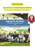 TEST BANK Aging and Society A Canadian Perspectives 9th Edition by Mark Novak&comma; Herbert C&period; Northcott&comma; Karen Kobayashi All Chapters 1 - 20