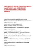 NRS 316 EXAM 1 REVIEW&colon; POPULATION HEALTH&comma; VULNERABILITY&comma; AND EMPOWERMENT QUESTIONS COMPLETE WITH CORRECT ANSWERS