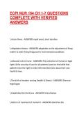 ECPI NUR 164 CH 1-7 QUESTIONS COMPLETE WITH VERIFIED ANSWERS