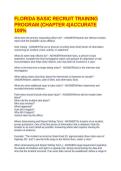 FLORIDA BASIC RECRUIT TRAINING PROGRAM &lpar;CHAPTER 4&rpar;ACCURATE 100&percnt;