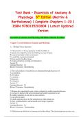 Test Bank &ndash; Essentials of Anatomy & &NewLine;Physiology&comma; 8th Edition &lpar;Martini & &NewLine;Bartholomew&rpar; &vert; Complete Chapters 1-20 &vert; &NewLine;ISBN 9780135203804 &vert; Latest Updated &NewLine;Version