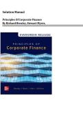 Principles of Corporate Finance Evergreen Release 2025  &ndash; Richard Brealey&comma; Stewart Myers &ndash; Complete Solution Manual for Chapters 1&ndash;34