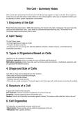 Cell the basic unit of life