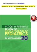 Test bank for MCQs in Pediatrics Review of Nelson Textbook of Pediatrics 20th Edition&period;pdf