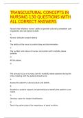 TRANSCULTURAL NURSING MIDTERM EXAM WITH CORRECT ANSWERS AND RATIONALE