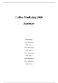 Exam Material Online Marketing - Lecture Slides & Study Notes &vert; MSc Business Administration - Consumer Marketing &vert; UvA &vert; 2025&sol;26