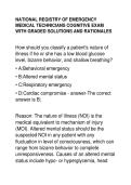 NATIONAL REGISTRY OF EMERGENCY &NewLine;MEDICAL TECHNICIANS COGNITIVE EXAM &NewLine;WITH GRADED SOLUTIONS AND RATIONALES